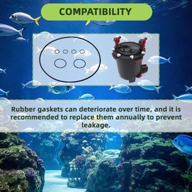 O-Ring Seal Kit Compatible with FX5 and FX6 High Performance Filters (A218, A219) for Fluval A20207 A20212 A20210 Motor Seals, Replaceable O-Rings, 1-Pack