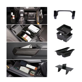 4PCS for Ford Bronco Accessories 2024 2021 2022 2023 2/4 Door Auto Car Interior Bronco Accessories Console Shifter Storage,Glove Box Dividers Organizer,Door Handle Organizer,Armrest Storage Box