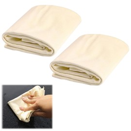 Cfcyhla 2 PCS Chamois Leathers for Cars,Super Absorbent Chamois Leather Cloth for Cars,Soft Ultra Absorbent and Scratch Free for Car Cleaning Cloth, Windows Cloth(30 x 40cm)