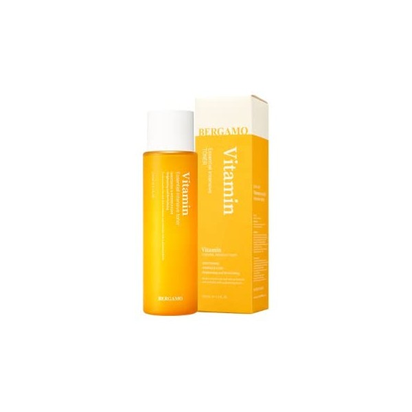 bergamo Essential Intensive Vitamin Skin Toner 7.1fl oz/210mL | Made in Korea K Beauty Korean Care moisturizer for Combination Types Zero-Irritation Wrinkle Astringent Minimizes Pores