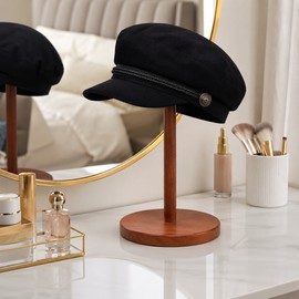 Wood Hat Display Stand for Storage – Rustic Multi-Use Holder for Hats, Wigs, Helmets & Jewelry in Wardrobe Organization