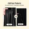 Black Glitter Backdrop Curtain for Parties Wedding,10Ft x 10Ft Non-Wrinkle
