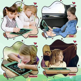 Kaihery Kids Toys 2 Pcs 10 Inch LCD Writing Tablet, Colorful Toddler Drawing Pad Doodle Board Erasable, Educational Learning Toys Birthday Gifts for Boys Ages 3 4 5 6 7 8