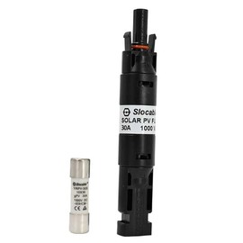 HandGold 1000V 30A Solar Waterproof Fuse Holder, IP68 Fuse for Inverter Solar System Protection (30A)