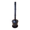 Black Standing Outdoor Ashtray 36" All Metal Construction