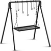 Campfire Swing Grill Stand Adjustable Campfire Cooking Equipment Camping Accessories