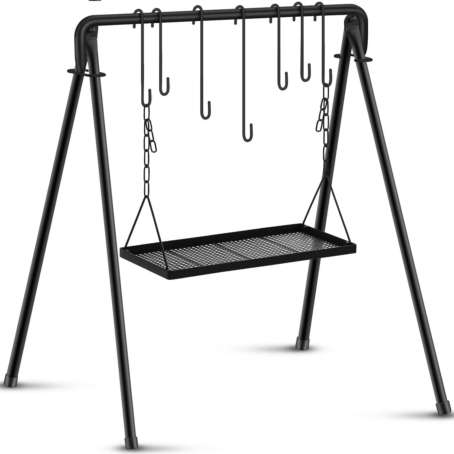 Campfire Swing Grill Stand Adjustable Campfire Cooking Equipment ...