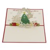 Christmas Tree with Snowflakes, Winter Landscape Christmas Card, 3D Card,