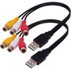 Luventg USB to 3RCA Cable, USB A 2.0 Male to