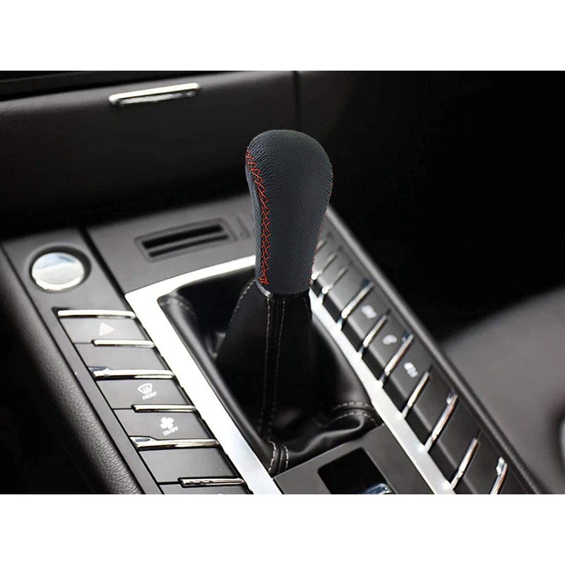 Lunsom Leather Shift Knob, Car Gear Shifter Stick Auto R