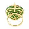 Unbranded MUST HAVE!! 38.75ctw Green Jade STRAWBERRY Ring Vermeil Plated
