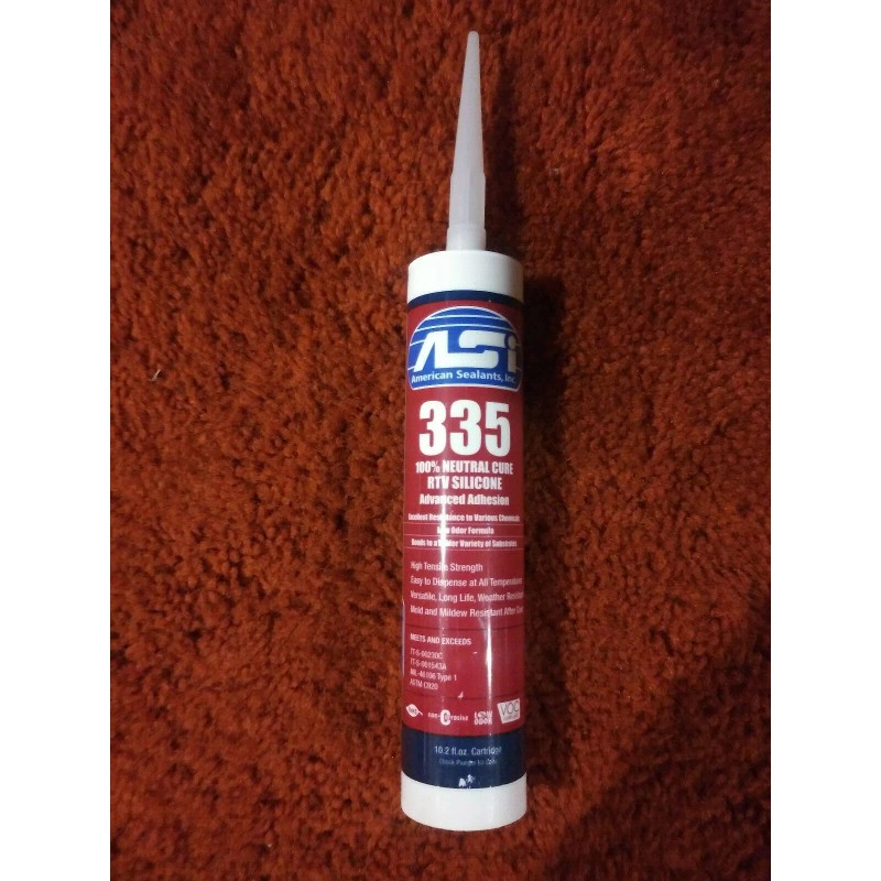 American Sealants Inc. 335 100% Neutral Cure RTV Silicone (CLEAR)