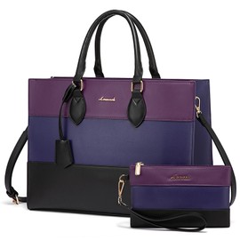 LOVEVOOK Laptop Tote Bag for Women, Work Totes Business Office Computer Briefcase with Clutch Purse