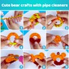 Iooleem 200pcs Black Pipe Cleaners, Chenille Stems, Pipe Cleaners for