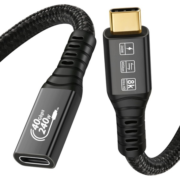 CHENLENIC USB4 kompatibel mit Thunderbolt 4 Kabel Stecker auf Buchse