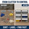 6-Pack Stackable Plastic Desktop Parts Storage Drawers with Labels