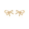 Reffeer Solid 925 Sterling Silver Bow Stud Earrings for Women