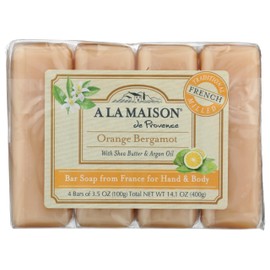 A LA MAISON Orange Bergamot Value Pack Bar Soap Craft Paper 4x3.5 Fl Oz, 1 Pack