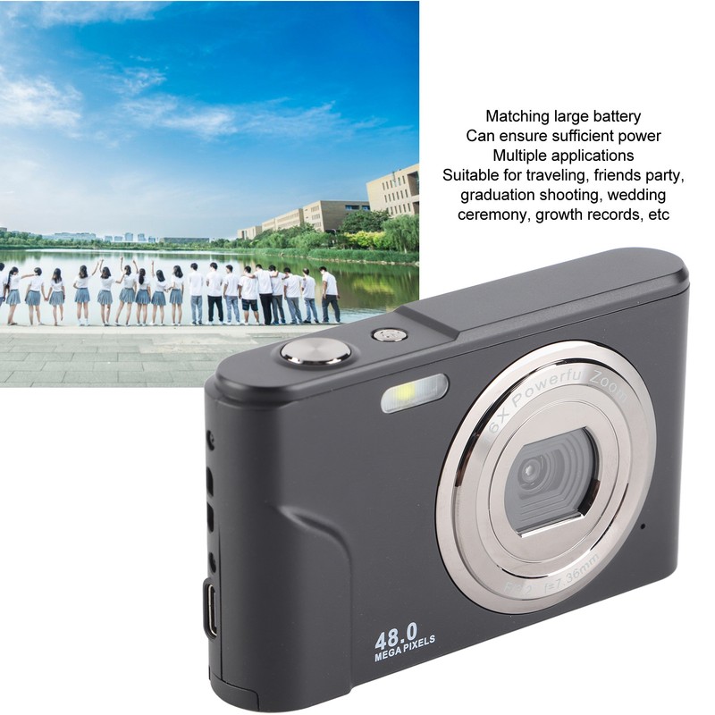 Digital Camera 48MP 16X Zoom 1080P HD 2.4 Inch IPS