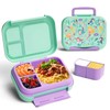 Zuhose Bento Box for Kids Lunch Box Leak-Proof, 5-Compartment 34 OZ Lunch Box Kids for Ages 3+, Suitable for Schools, Outdoor and Travel (Green)