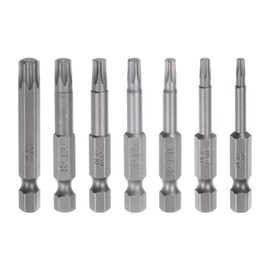 sourcing map 14pcs T10-T40 Star 5 Point Screwdriver Bit Set 1/4" Hex Shank 2" Length Magnetic Security Torx Head Screw Driver Power Tool