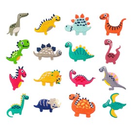 Dinosaur Patches, Set of 16, Iron, Kindergarten Preparation, School Preparation, New School, Applique Post ka-2301-006