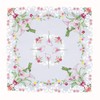 Simhomsen Embroidered Small Square Hummingbird Tablecloth, Topper, Table Cover for