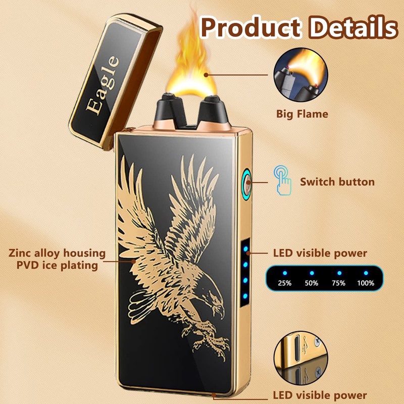 RSBYE Eagle Electric Lighter Plasma Lighters Arc Lighters USB Rechargeable