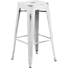Flash Furniture Commercial Grade 30" High White Barstool - ET-BT3503-30-WH-GG