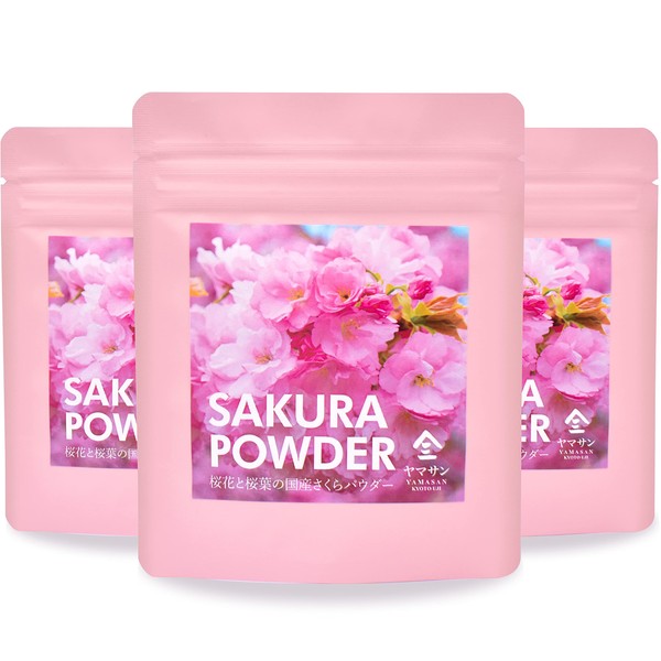 Cherry Blossom Powder, Made in Japan, 4.2 oz (120 g) (40 g x 3 Bags), For Confectionery, Cooking, Edible Flowers, Cherry Blossoms, Cherry Blossoms, Cherry Blossoms, Cherry Blossoms, Cherry Blossoms,