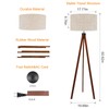LEPOWER Wood Tripod Floor Lamp, Mid Century Standing Lamp, Modern