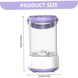 Limpiador de brochas de maquillaje eléctrico, máquina limpiadora brochas maquillaje eléctrica, máquina giratoria automática, carga USB y limpieza profunda, limpiador