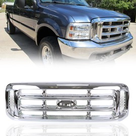 Perfit Liner Front Grille Grill Chrome 1999-2004 Fits FORD F250 F350 Super Duty | 2000-2005 FORD Excursion F81Z8200 FO1200417