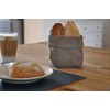 CALUTEA Small bread basket, brown, modern, vegan leather, bread basket,