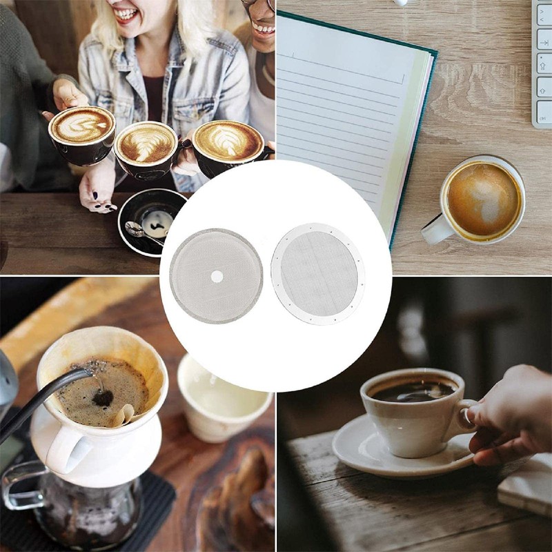1 x Stainless Steel Coffee Filter Strainer Filter Reusable Disc