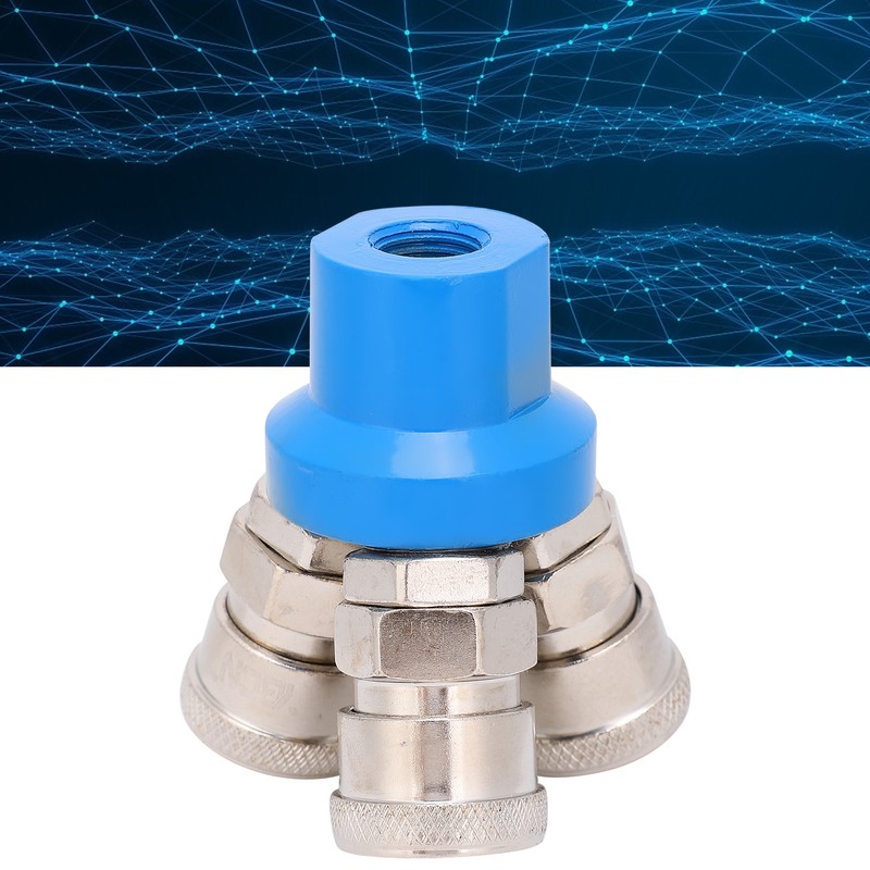 3Pcs 3Way Air Quick Coupling CType Round Tee Pneumatic Connector