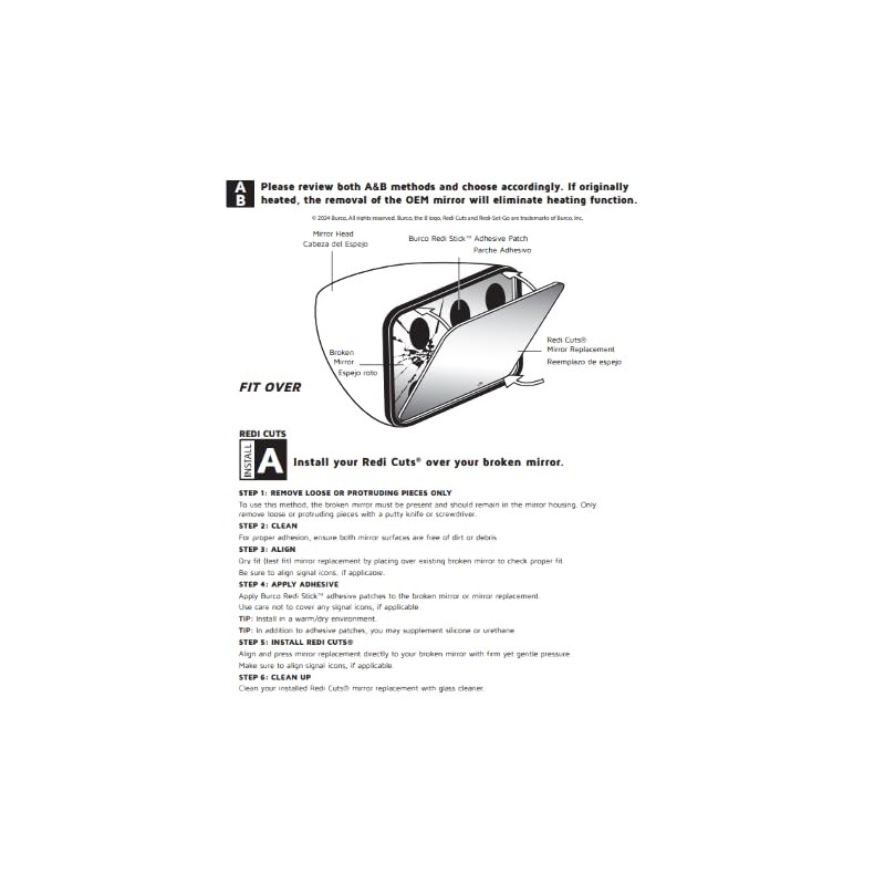 VAM Fits 11-14 Edge, LINC MKX Left Driver Mirror w/Blind-Spot