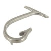 B7804 Fish Hook Buckle, Nickel Matte, Solid Brass-LL, 1-1/2"