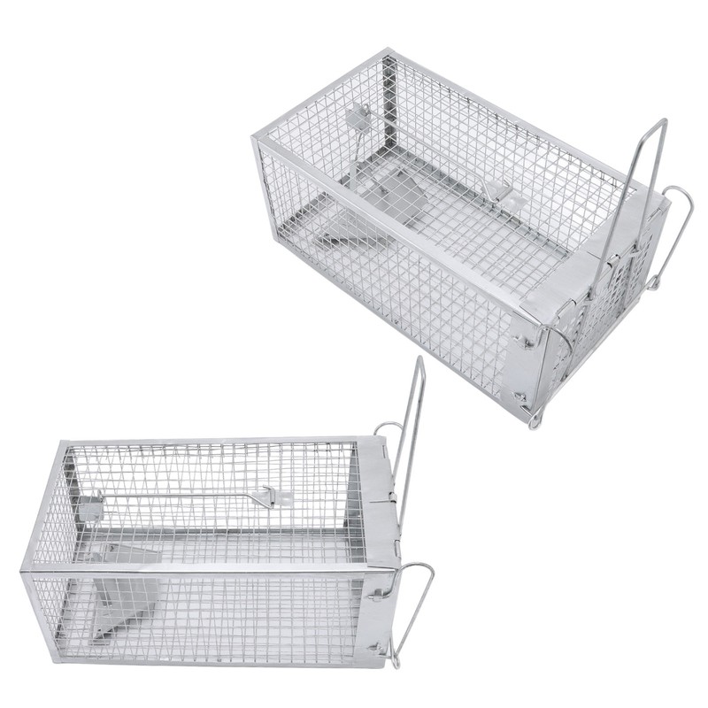 Iron Rat Mouse Trap Cage Single Door Live Animal Trap
