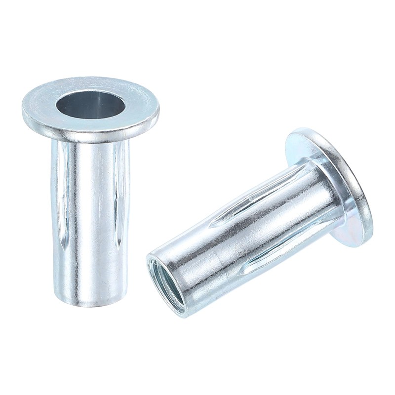 sourcing map M10 Multi-Grip Rivet Nuts, 10pcs Pre-Bulbed Shank Flat