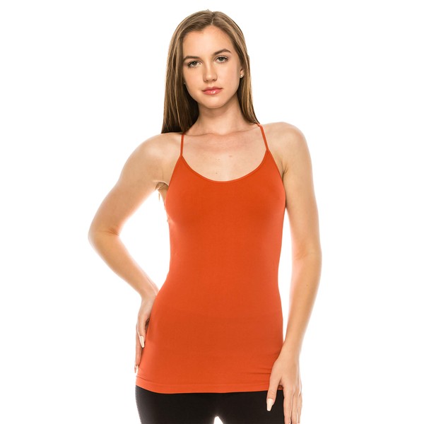 Kurve Women's Camisole Tank Top - Basic Stretch Y-Back Spaghetti