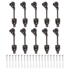 sourcing map 10Set Bungee Kit, Universal Sun Shade Replacement Parts, Bungee Tie Downs, Bungee Receiver Brackets, Pull Ring End Cap for Exterior Outdoor/Indoor Roller Shade Blinds, Coffee