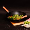 JOYCE CHEN Professional Series 14-Inch Cast Iron Wok with Maple