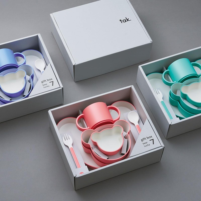 Tak JTN-1030-MT Kids Dish Bear Lucky 7 Gift Box Bear