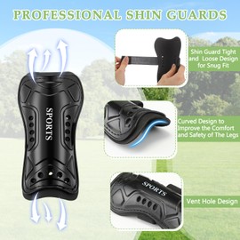 HyDren 4 Pairs Soccer Shin Guards for Youth Kids Toddler with 4 Pairs Striped Soccer Socks Calf Protective Gear Shin Pads Equipment for 3-6 Years Old Boys Girl (Black White)