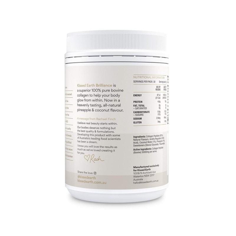 Kissed Earth Brilliance Pineapple Coconut Collagen Powder 180g