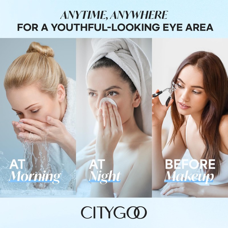 CITYGOO Peptide Under Eye Cream: Moisturizing Eye Stick Reduce Wrinkles