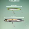 Game On! X-Walk Topwater Lure 4.5", 1 oz, Green Mackerel