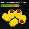 12PCS Fluorescent Skull Car Tire Valve Stem Caps, ABS Corrosion