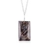 Natural Astrophyllite Bar Crystals Pendant Necklace, Rectangle Cabochon Gemstone, Energy